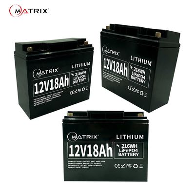 Pak met lange levensuur 12v 18ah van de Onderhouds het Vrije Lifepo4 Batterij voor kabeltelevisie/Soalr/UPS
