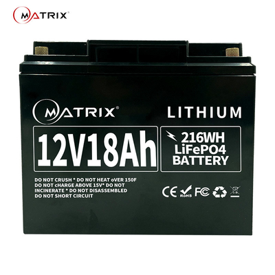 Kabeltelevisie-pak met lange levensuur van de het lithiumbatterij van de batterij12v het diepe cyclus 12.8v 18ah Lifepo4