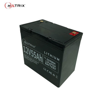 van de de Zonne-energiebatterij van 12V 55Ah LiFePO4 Leven het van 10 jaar